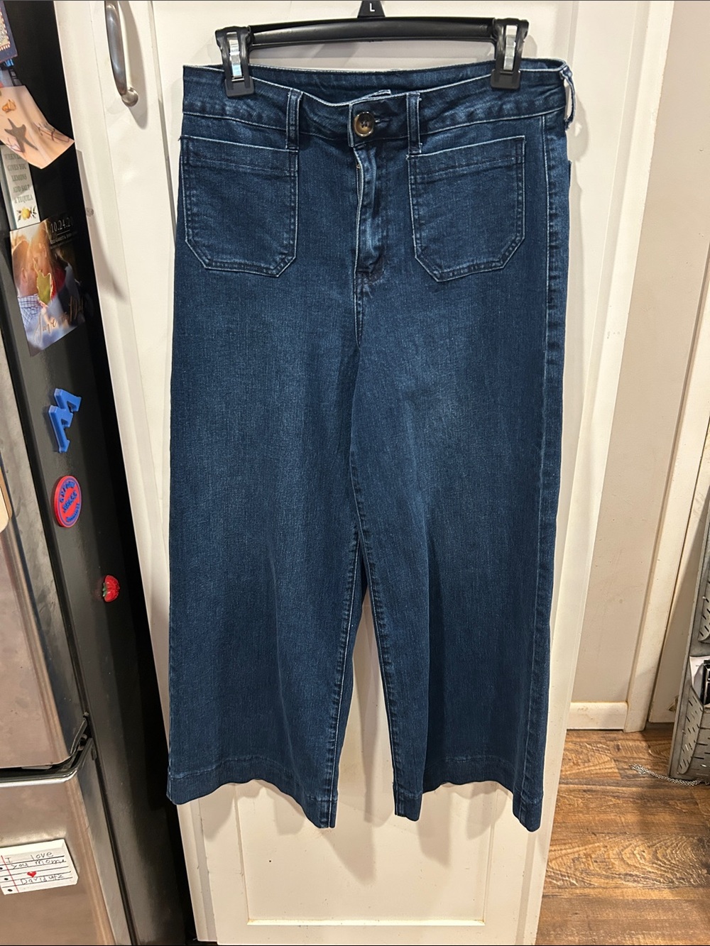 Mud Pie Dark Blue Wide Leg High-Rise Jeans